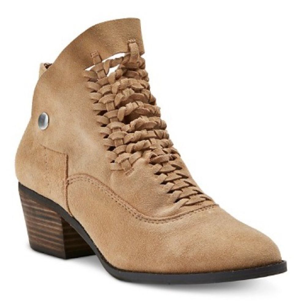 Faryl Robin Plume Doran sand suede booties